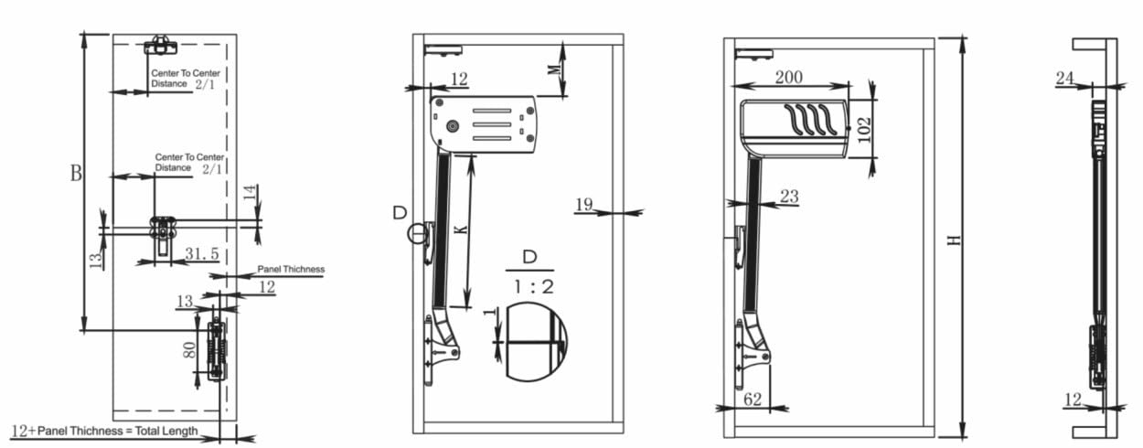 Bi-Fold System for Cabinet